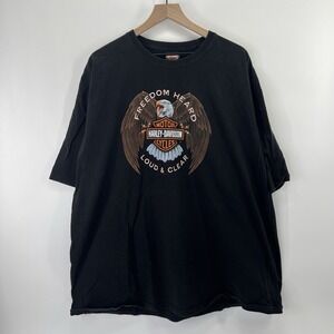 Harley Davidson T Shirt Mens 4XL Black Eagle Colorado Short Sleeve Tee